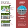 Coleman Round Durable Power Steel Frame Deluxe Series 26' x 52" Above Ground Outdoor Swimming Pool Set with Filter Pump and Ladder, Silver - 4 of 4