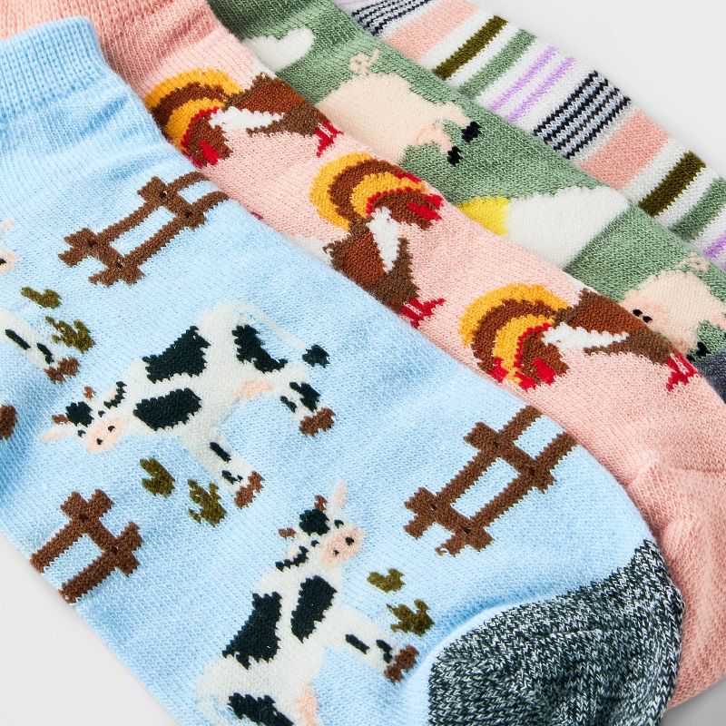 Women&#39;s Farm Animals 6pk Low Cut Socks - Xhilaration&#8482; Assorted Colors 4-10, 4 of 5