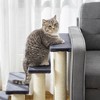 Angel Sar Cat Stairs with Sisal Scratching Post, 4-Step Indoor Cat Tree for High Beds & Couches, Faux Fur Climbing Tower, Gray White - 2 of 4