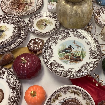 8-Inch French Provincial Ceramic Breakfast Bowl with Graphic Detail