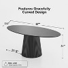 Cone shaped grille strip in natural wood color with oblique cut edges, oval dining table (conical base) - 4 of 4