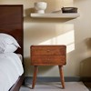 GDFStudio Hornby Modern Mango Wood Curved Nightstand with 2 Drawers - 3 of 4