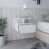 NicBex Floating Nightstand,End Table,Side Table with Drawer and Open Shelf for Bedroom,Living Room - 2 of 4