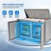 Winado 48 in. 13.1 Cu.Ft. 320W 115V Silver Refrigerated Salad Sandwich Prep Table - 3 of 4