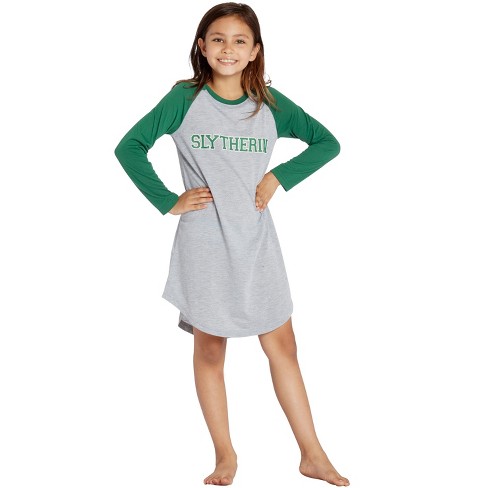 Big Girls Harry Potter Pajama Nightgown Sleep Shirt (Slytherin, 16)  Multicolored