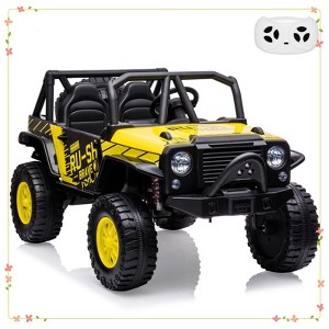 24V 2-Seater Kids Ride-On Car Truck with Remote Control – Electric Vehicle Featuring 19" Extra Wide Seat - 1 of 4