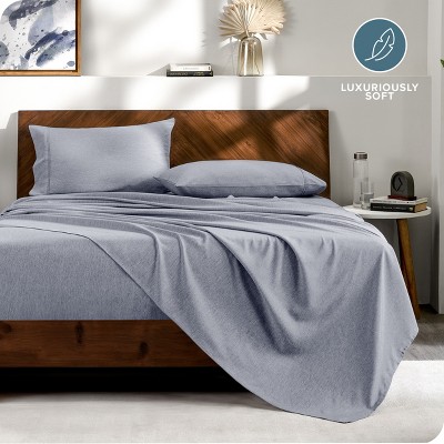 Heather Midnight Blue Queen Microfiber Bed in a Bag Set