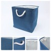 REGALWOVEN Shelves Closet Square Fabric Collapsible Storage Basket Bin with Handle 2 Pcs - 2 of 4
