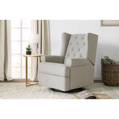 Harbour Performance Grey Eco-Weave Tufted Swivel Recliner