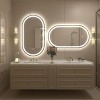pmir Super Bright 192 LEDs/m LED Lighted Anti-Fog Tempered Glass Irregular Bathroom/Vanity Mirror with ETL & 3-Year Warranty - 4 of 4