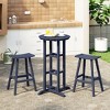 WestinTrends Malibu All Weather Hdpe Outdoor Patio Bar Height Bistro Set (3-piece) - 2 of 4