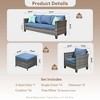 Ovios Tampa 7pc Wicker Outdoor Patio Furniture Conversation Sofa Set with Cushions - 4 of 4