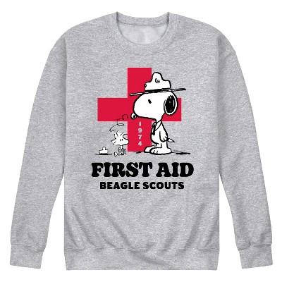 Men's - Peanuts - First Aid Beagle Scouts Graphic Fleece Sweatshirt