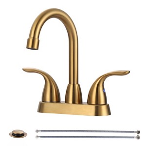 WOWOW 4 in. Centerset Double-Handle High Arc Bathroom Faucet - 1 of 4