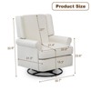 Swivel Rocker Chair, 360° Rocking Glider Recliner Chairs, Manual Nursery Glider with Soft Upholstered Seat & Backrest - 2 of 4