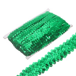 Unique Bargains Waterproof Flat Elastic Crafts Sewing Dress Sequins Trim Ribbon - 1 of 4