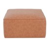 Sapphtopaz Modern Faux Leather Ottoman Bench, Upholstered Square Ottoman Foot Rest, Modular Design Bedroom End Bench, Work as End Table and Ottoman - 2 of 4
