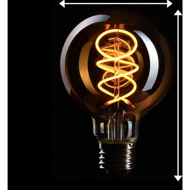 CROWN LED 110V-130V, 40 Watt, EL18 Edison Light Bulb E26 Base Dimmable Incandescent Bulbs, 3 Pack, 3 of 4