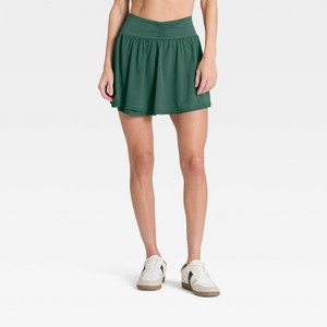Women's Woven Shirred Skort - All In Motion™ - 1 of 4