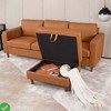Brown Storage Ottoman Module Square Ottoman Module for Sectional Sleeper Sofa - 2 of 4
