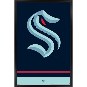 Trends International NHL Seattle Kraken - Logo 21 Framed Wall Poster Prints - 1 of 4