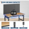 Garage Workbench with Storage Drawers,60" Adjustable Desk 2200lbs Load, 28"-40" Manual Height Workshop Table for Home Office - 4 of 4