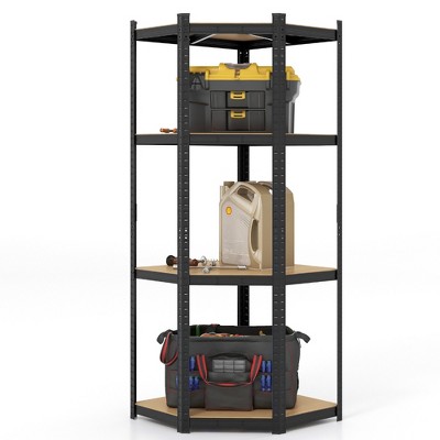 Tangkula 4-Tier Adjustable Garage Storage Utility Rack Corner Shelving Unit for Warehouse