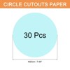 Unique Bargains Blank Smooth Circle Cardstock for DIY Crafts Classroom Decoration 30 Pcs - 2 of 4