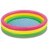 Intex 58" x 13" Inflatable Sunset Glow Colorful Backyard Kids Vinyl Splash Pool and 221 Inch Inflatable Racing Fun Water Slide with 2 Surf Riders - 2 of 4