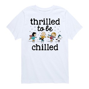 Boys' - Peanuts - Snoopy and Friends Thrilled To Be Chilled Short Sleeve Graphic T-Shirt - 1 of 4