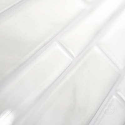 White Gel Peel and Stick Mosaic Tile for Kitchen and Bathroom