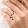 Pompeii3 3Ct Ruby & Diamond Eternity Ring 14k Gold or Platinum Lab Created - 3 of 4