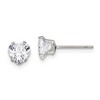 Chisel Stainless Steel Polished 6mm Heart Cubic Zirconia Stud Earrings - 2 of 4