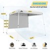 EAGLE PEAK 10x10ft Pop Up Canopy Slant Leg Tent with Sidewall, 10x10 Base 8x8 Top - 3 of 4