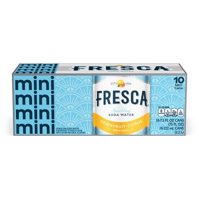 Fresca Grapefruit Citrus Sparkling Soda Water - 10pk/7.5 fl oz Mini-Cans