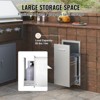 VEVOR Pull Out Trash Drawer 13.6Wx26Hx19.3D Inch Lower Sliding Rails Stainless Steel Roll Out Trash Bin Pull Out Tray, Silver - 4 of 4
