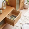 70-Inch TV Cabinet with Glass Doors,Two Drawer Storage Space, North America A-Grade Solid Beech Cabinet, TV Stand for Living Room, Easy Assembly - 3 of 4