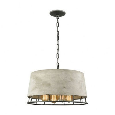 Elk Home Brocca 4 - Light Chandelier in  Silverdust Iron
