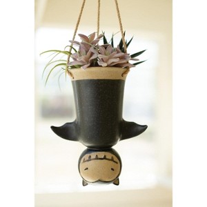 Hanging Bat Shaped Ceramic Planter – 8.5" Tall by Kalalou - 1 of 3