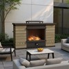 YARDSIGHT Iron Outdoor Gas Fireplace with Multi-Color Coatings (Wood Grain, White, Antique Bronze) - Elegant & Durable - 2 of 4