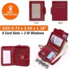 FATMOON  Women’s RFID Blocking Leather Wallet - Genuine Leather Small Bifold with Zipper Pocket & ID Window for Daily Use,Travel,Gift - 4 of 4