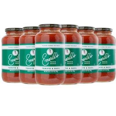 Emeril Lagasse 25 Oz, 2-PK, 4-PK and 6-PK Pasta Sauces : Arrabbiata, Vodka, Homestyle Marinara, Roasted Garlic, Tomato Basil (6-PK Tomato Basil)