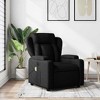 vidaXL Black Fabric Massage Recliner Chair-Manual Recline-Vibration Massage-Padded Seating-Cup Holders - 2 of 4