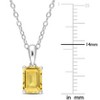 EVERLY JEWELRY | Sterling Silver Pendant with Gemstone and Created Gemstone – Multiple Stone Options - 3 of 4