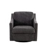Compact Modern Sofa Chair with 360° Swivel Base and Spring Seat Cushion, Ideal for Reading Nooks and Apartments -3irtyhousy - 2 of 4