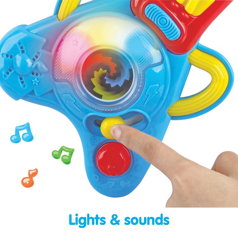 Kidoozie Rock N Glow Musical Guitar, Handheld Toy Instrument with Lights and Sounds for Toddlers 12M+, 2 of 8