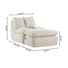 GDFStudio Blanche Modern 63" Corduroy Upholstered Bean Bag Sofa with Ottoman - 3 of 4