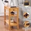 American Heritage 1 Drawer Chairside End Table with Charging Station and Shelves - Breighton Home - 4 of 4