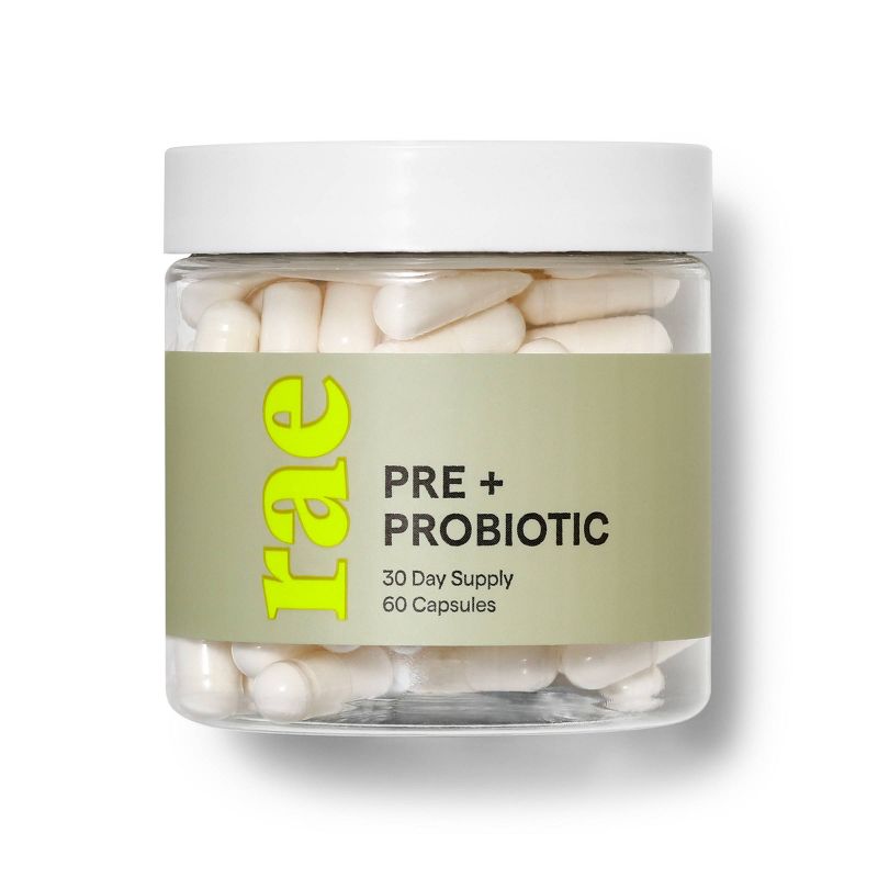 Rae Pre + Probiotic 30 Day Supply Dietary Supplement Capsules for Gut Health - 60ct, 4 of 13