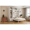 Queen Size Wall Murphy Bed with Top Cabinet, Shelves and Wardrobe - 3 of 4